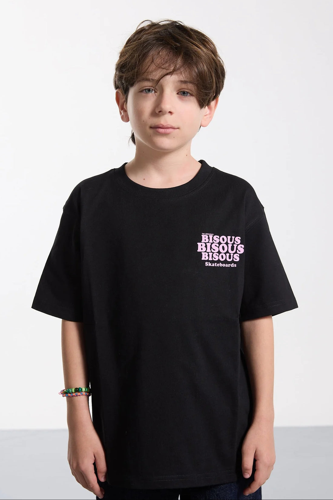 Tee-Shirt Grease Black Pink mixte Bisous Skateboards E26