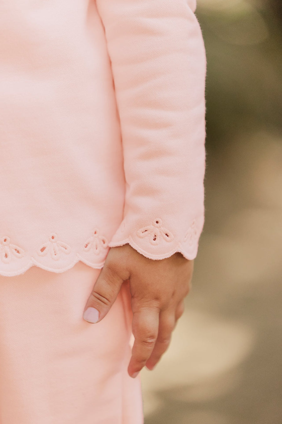 Ensemble de jogging Rose pâle motif ajouré babygirl Tartine et chocolat E25
