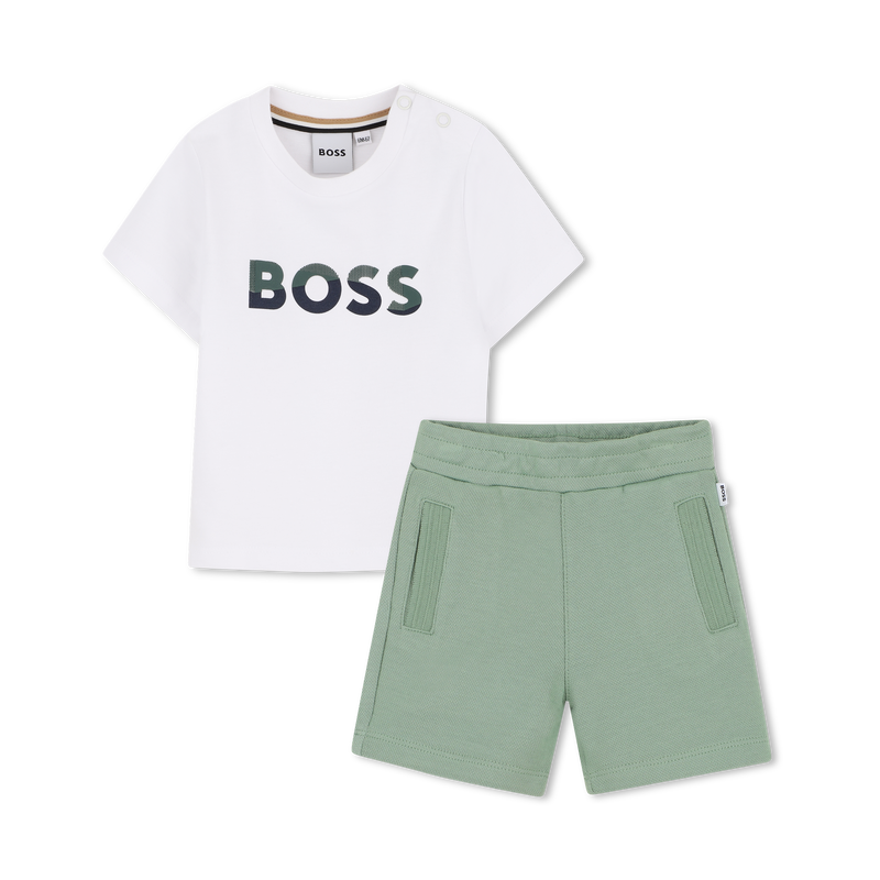 Ensemble tee-shirt et bermuda babyboy Boss E26