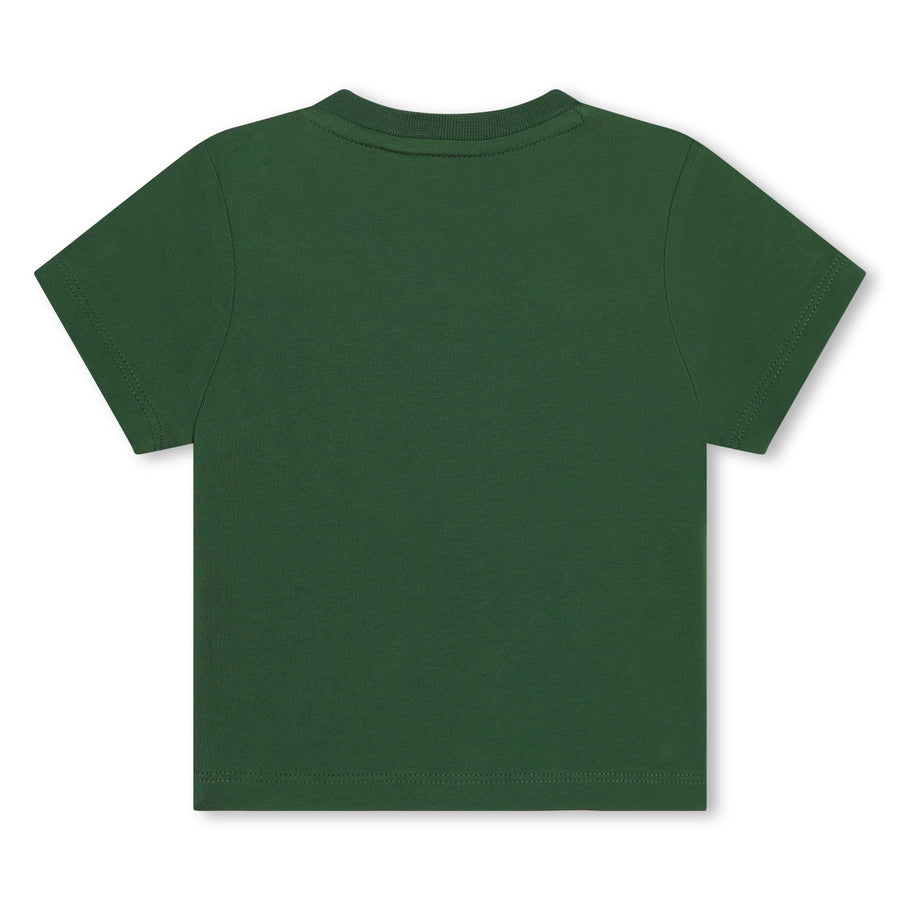 Tee-shirt Logo en coton vert Babyboy -Hugo Boss