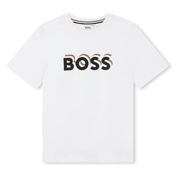 Tee-shirt Logo blanc garçon Hugo Boss