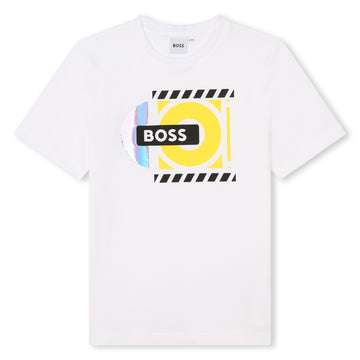 Tee-shirt illustration blanc garçon Hugo Boss 