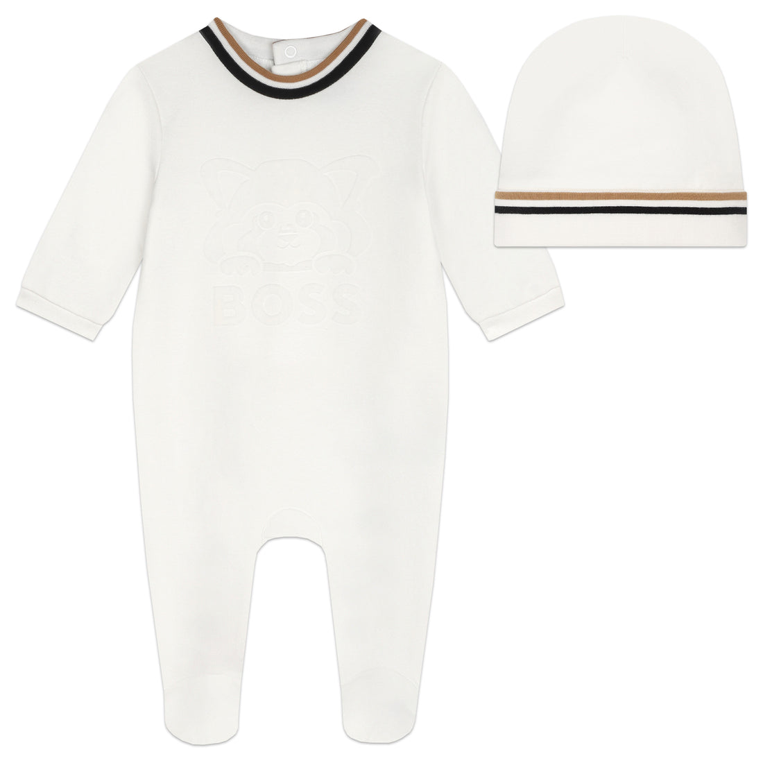 Pyjama et bonnet off white babyboy Hugo Boss