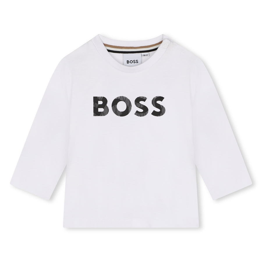 Tee-shirt blanc Logo babyboy Boss 