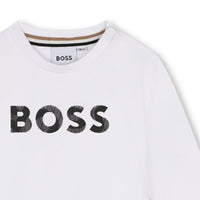 Tee-shirt blanc Logo babyboy Boss 