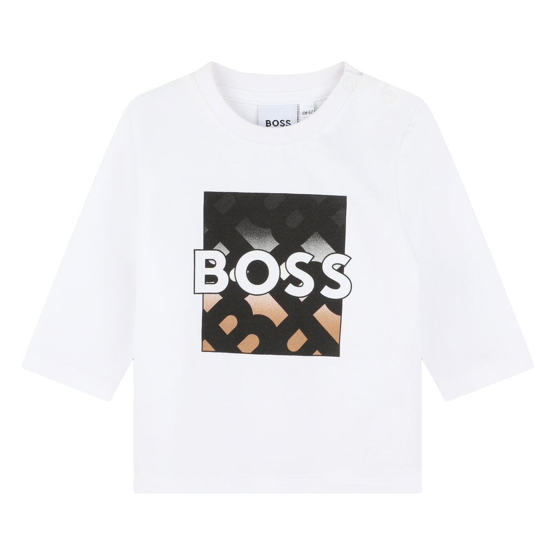 Tee-shirt blanc imprimé babyboy Boss 