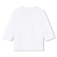 Tee-shirt blanc imprimé babyboy Boss 