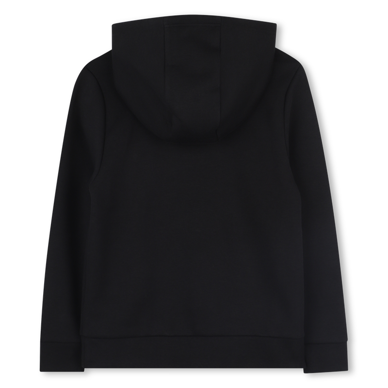 Sweat à capuche noir garçon Boss H25