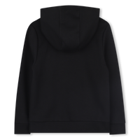 Sweat à capuche noir garçon Boss H25