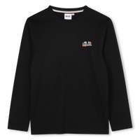 Tee-Shirt à manches longues noir garçon Boss H25