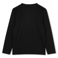 Tee-Shirt à manches longues noir garçon Boss H25
