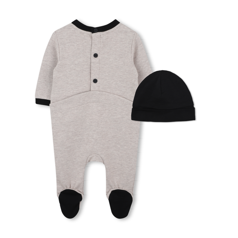 Ensemble pyjama et bonnet écru chiné babyboy  Boss H25