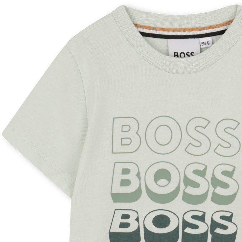 Tee-shirt manches courtes bleu babyboy Boss E26