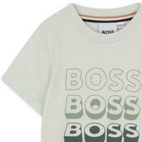 Tee-shirt manches courtes bleu babyboy Boss E26