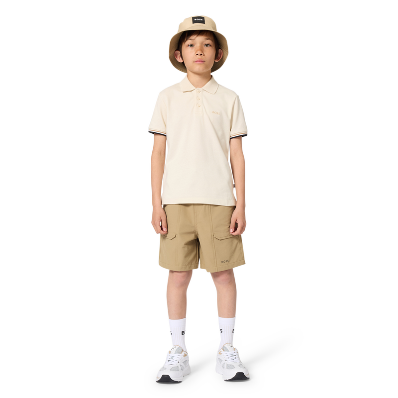 Polo écru garçon Boss E26