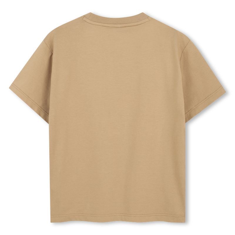 Tee-shirt manches courtes dark taupe à motif garçon BOSS E26