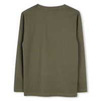 Tee-shirt manches longues olive night garçon Boss H26
