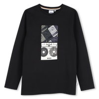 Tee-shirt manches longues black garçon Boss H26