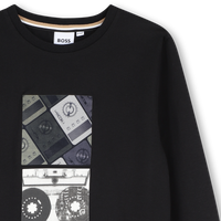Tee-shirt manches longues black garçon Boss H26