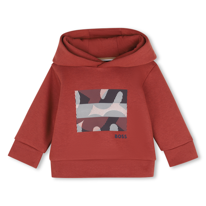 Sweat à capuche terracotta babyboy Boss H26