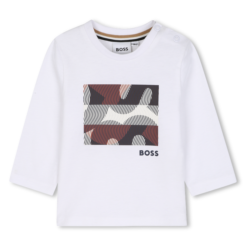 Tee-shirt manches longues blanc babyboy Boss H26