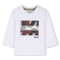 Tee-shirt manches longues blanc babyboy Boss H26