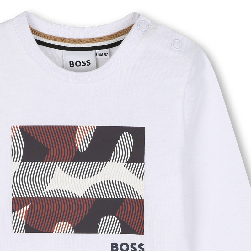 Tee-shirt manches longues blanc babyboy Boss H26