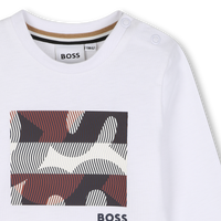 Tee-shirt manches longues blanc babyboy Boss H26