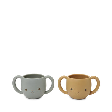 Lot de 2 tasses en silicone cutie Konges Slojd