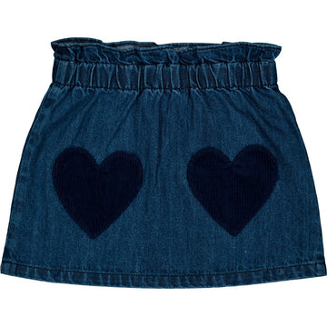 Jupe denim délavé fille Louis Louise H25