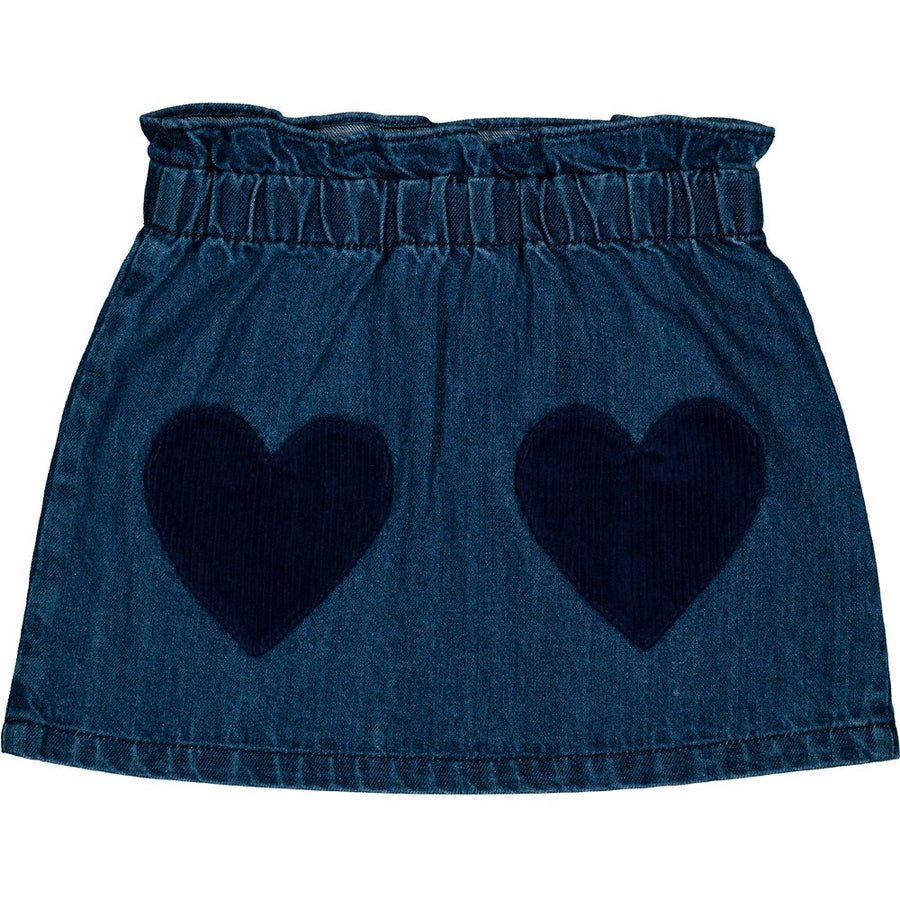 Jupe denim délavé fille Louis Louise H25