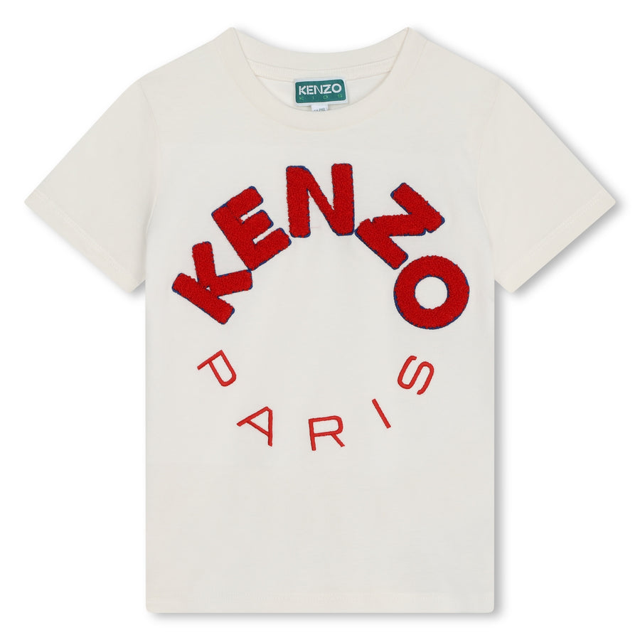 Tee shirt blanc patché garçon Kenzo E24