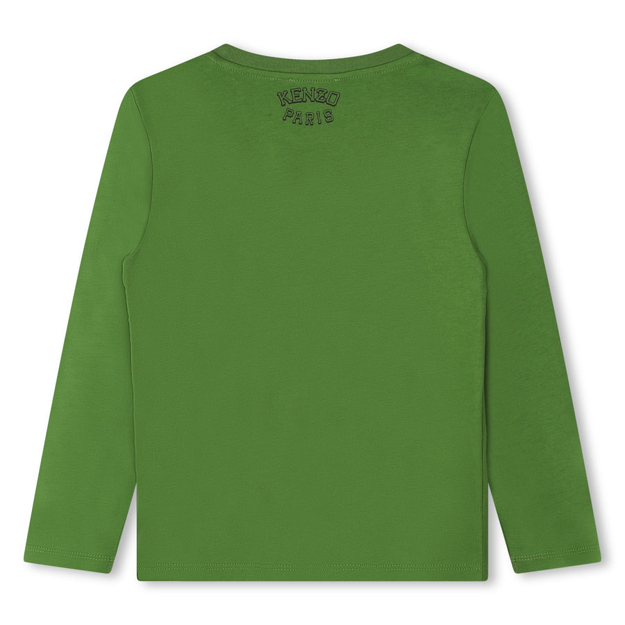 Tee-Shirt manches longues vert garçon Kenzo H24