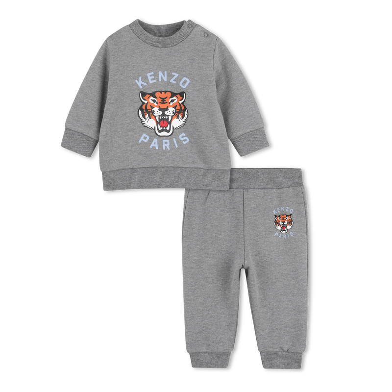 Ensemble sweat et jogging gris chiné unisexe Kenzo H26