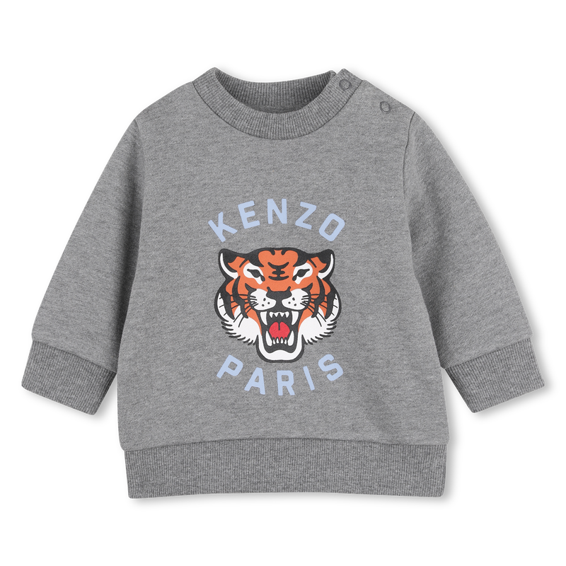 Ensemble sweat-shirt et pantalon gris chiné babyboy Kenzo H26