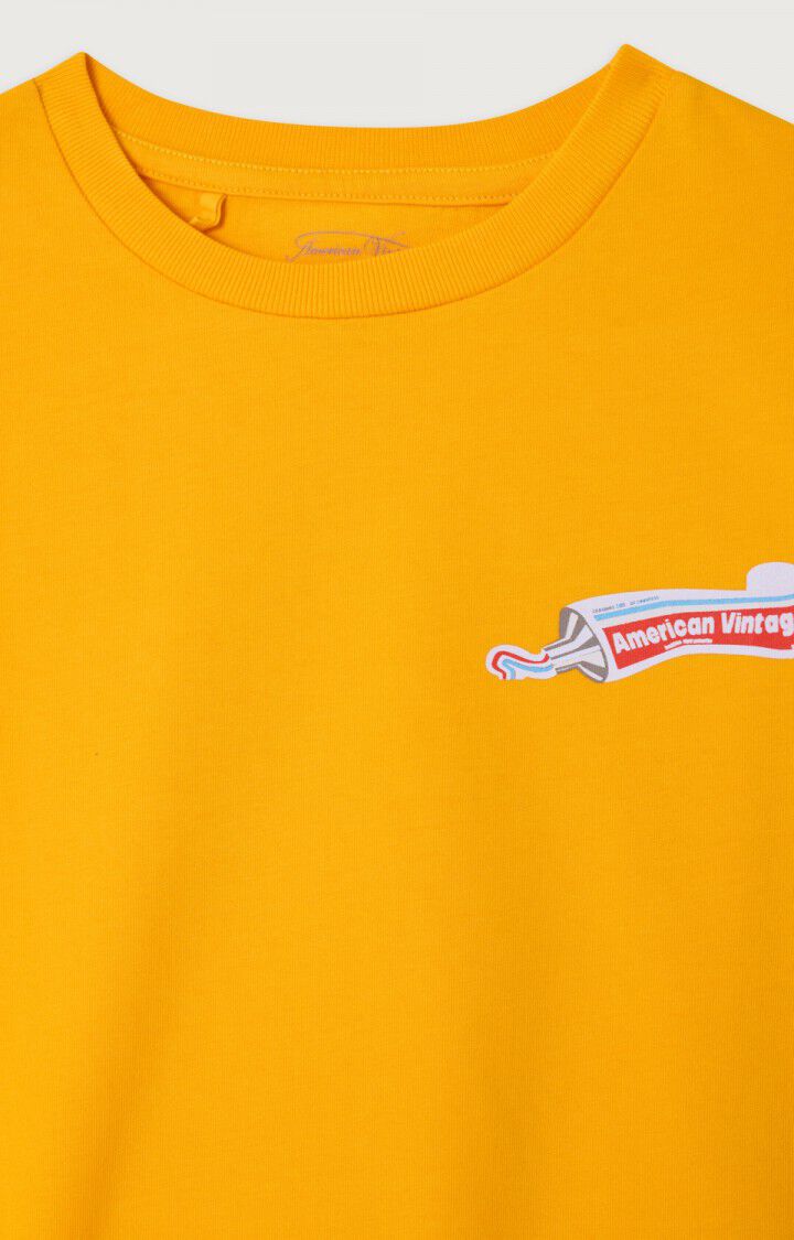 Tee-Shirt Fizvalle jaune lumière mixte American Vintage E26
