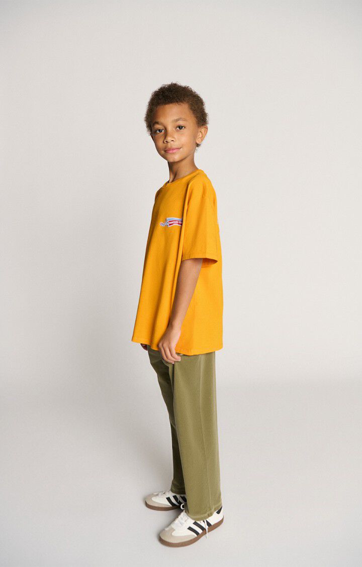 Tee-Shirt Fizvalle jaune lumière mixte American Vintage E26