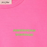 Tee-Shirt Fizvalle rose fluo fille American Vintage E26