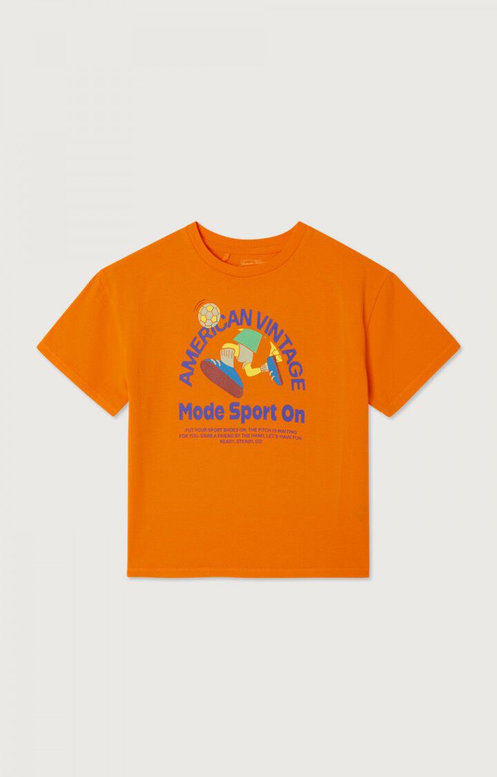 Tee-shirt Fizvalley orange mixte Ameerican Vintage H26