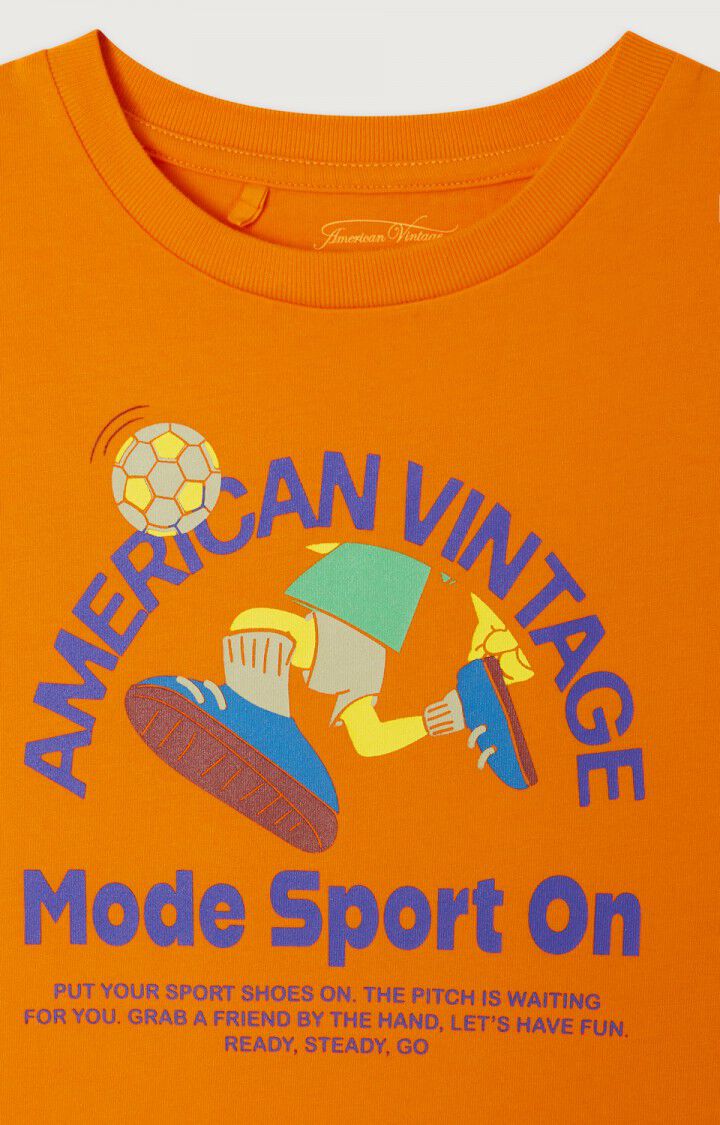 Tee-shirt Fizvalley orange mixte Ameerican Vintage H26