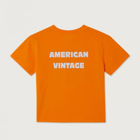 Tee-shirt Fizvalley orange mixte Ameerican Vintage H26