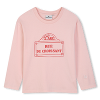 Tee-Shirt manches longues rose pastel fille Kids Around H26