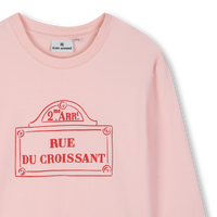 Tee-Shirt manches longues rose pastel fille Kids Around H26