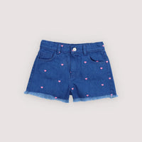 Lys short coeurs denim clair fille The New Society E26