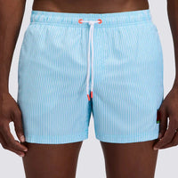 Short maillot imprimé rayures et broderies fruits Sundek E26