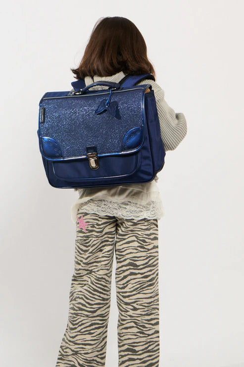 Cartable Moyen navy bleu Caramel & Cie