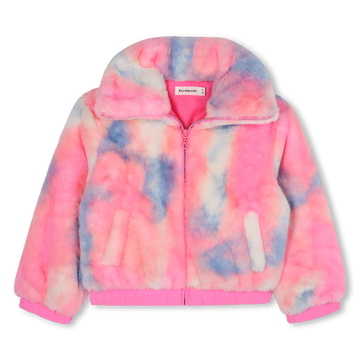 Manteau en polaire rose flash fille Billieblush H25