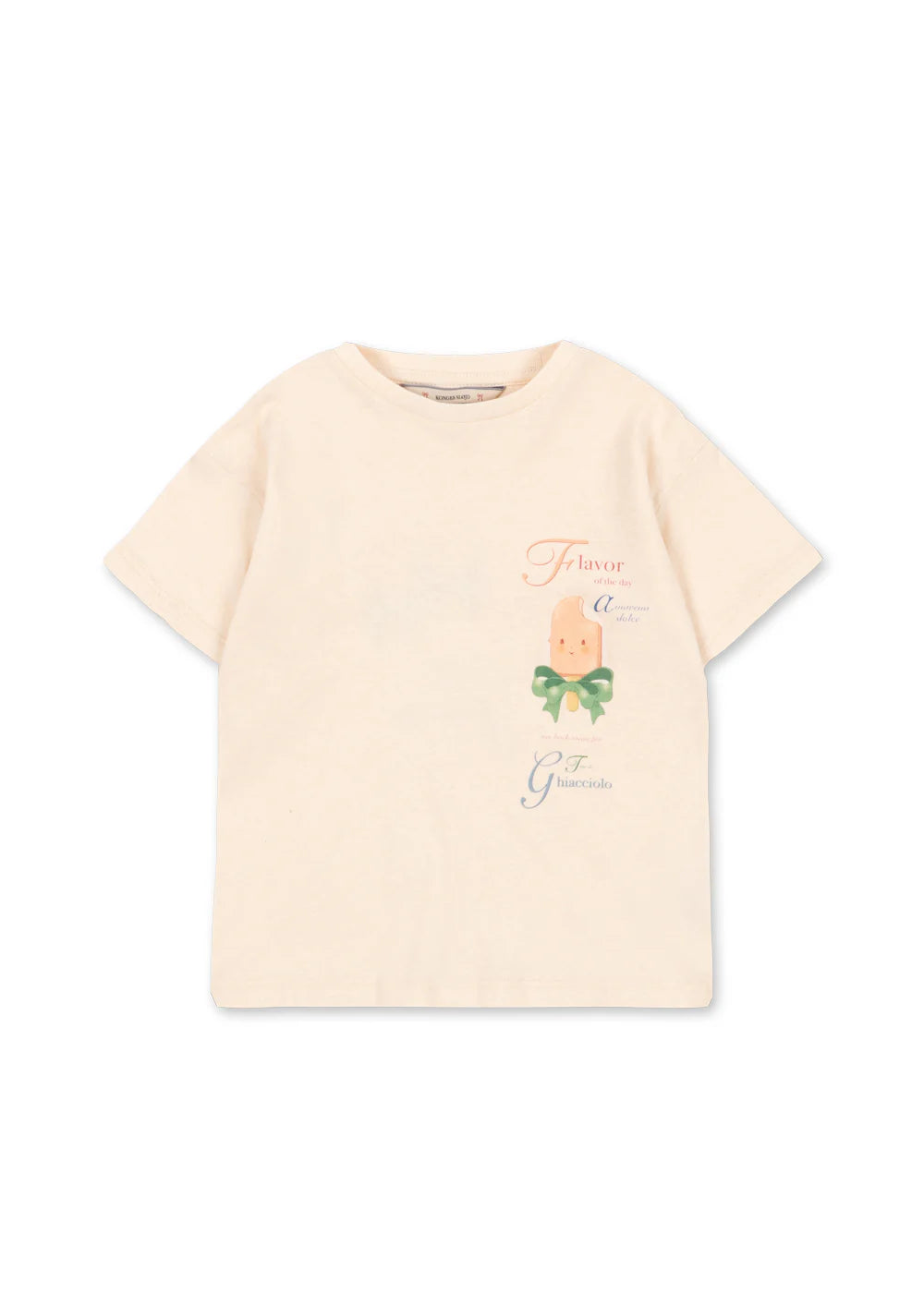 Tee-shir écru imprimé glaces fille Konges Slojd E26