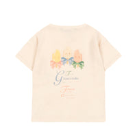 Tee-shir écru imprimé glaces fille Konges Slojd E26