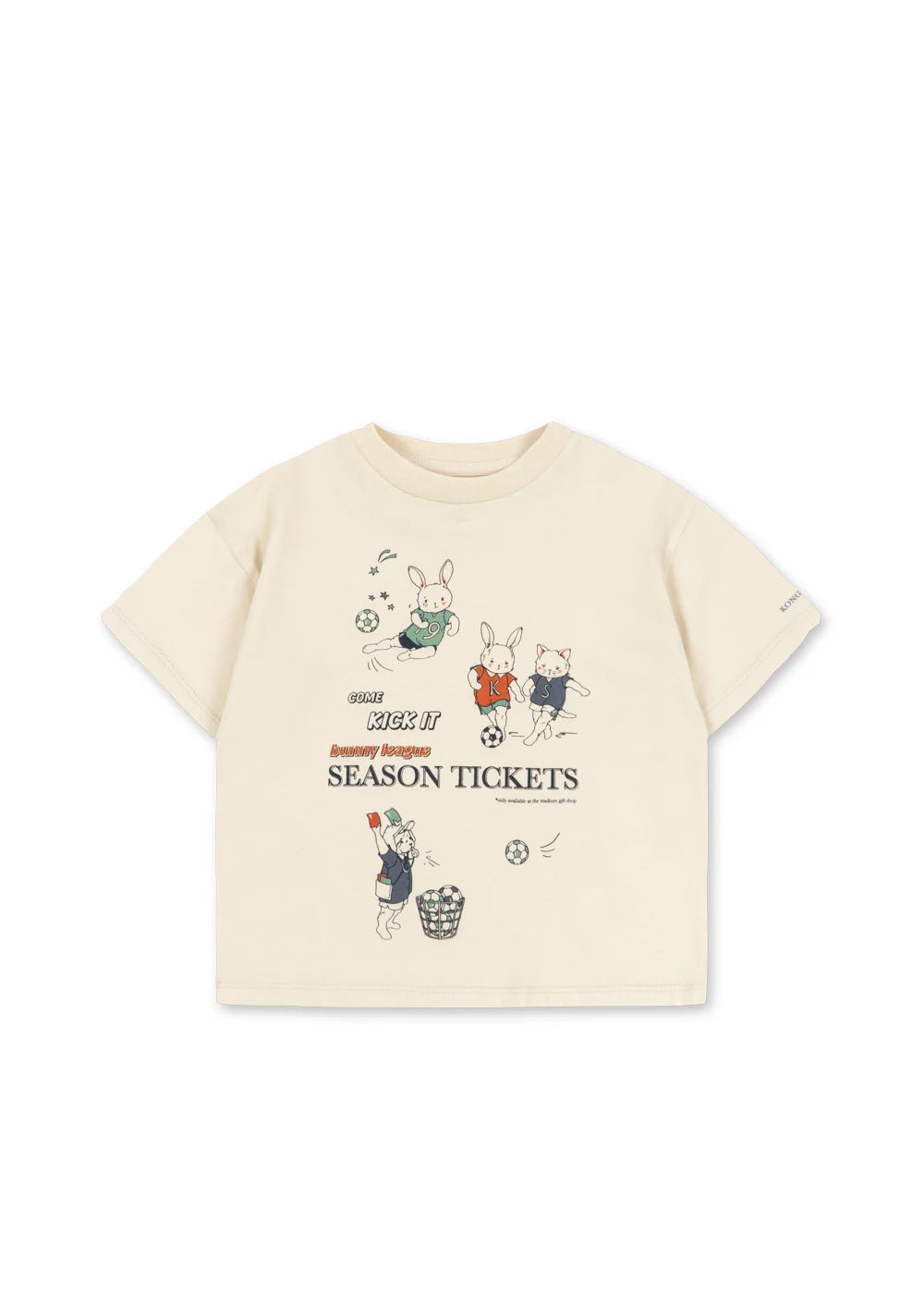 Tee-shirt manches courtes famo lait d'amande garçon Konges Slojd E26